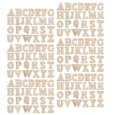  416 Pcs Rustic Wood Letters Wooden for Decoration Alphabet Craft Natural