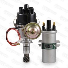 Lotus Twin Cam Electronic Distributor Viper Non Ballast Silver Coil Kent Engine