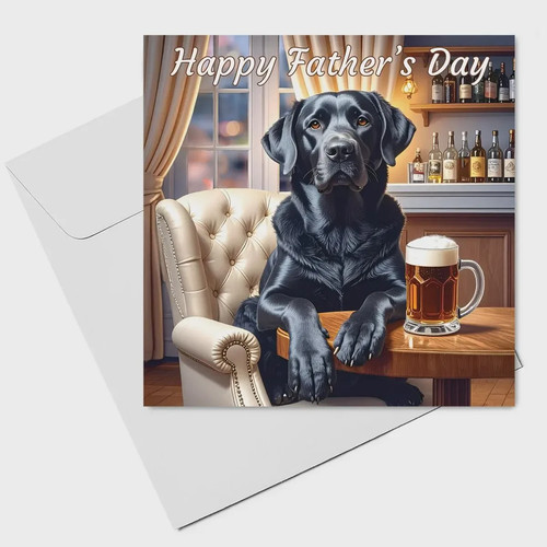 Labrador father day card - labrador,