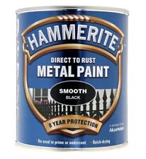 Hammerite WITH FREE LID CLIPS- Smooth Direct To Rust Metal Paint - 250ml