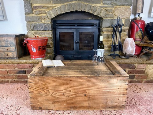 Old antique pine chest - pine,