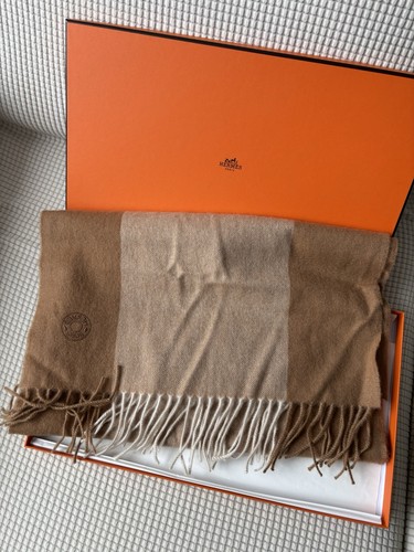 Hermes orange brown cashmere - orange,