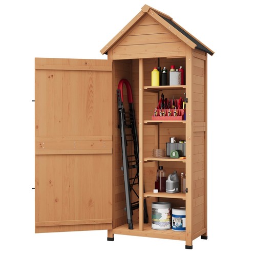 Outdoor wooden storage shed - wooden,
