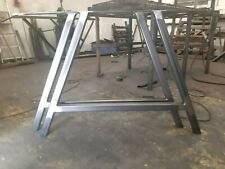 Metal table bench legs handmade industrial steel 'A' frame design bespoke