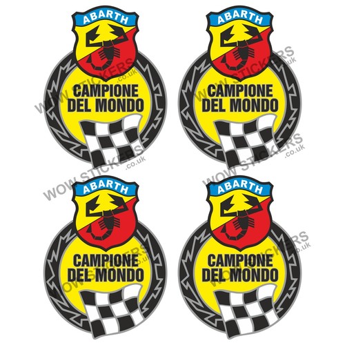 Car sticker abarth - sticker, x4