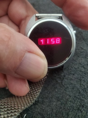 Vintage red led watch - vintage,