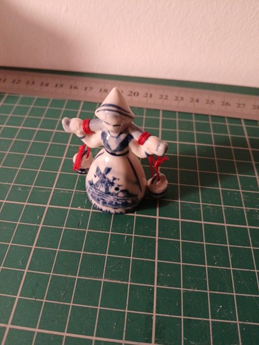 Delft blue ceramic bell - blue,