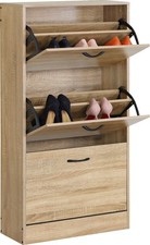 Shoe Rack Shoe Storage Cabinet 3 Drawer MDF Wooden Stand Cupboard Unit Organiser