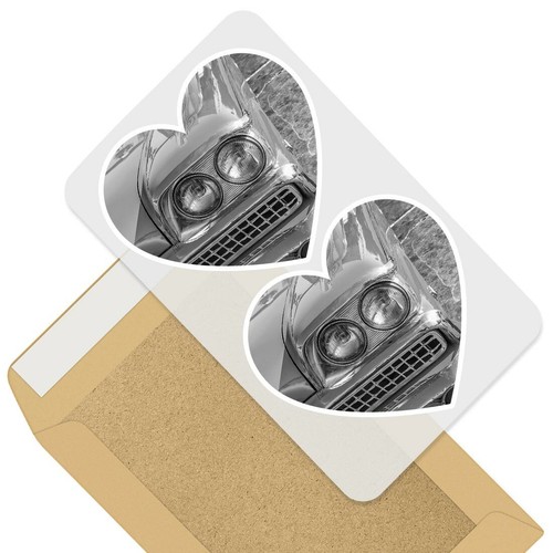 Heart stickers bw - stickers,