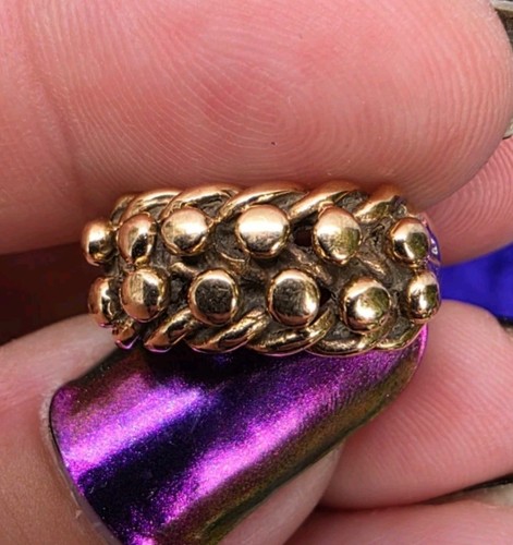 Solid 9ct gold keeper - solid,