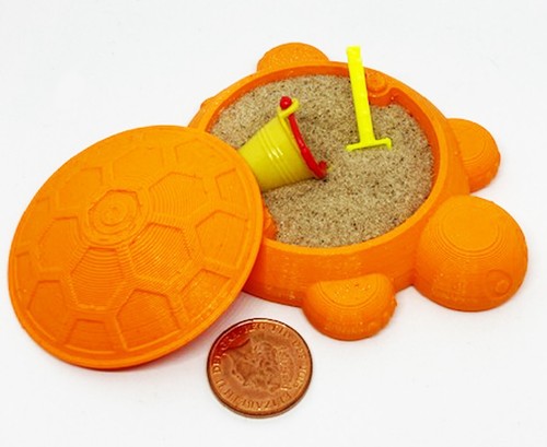 Dolls house orange - house, sand