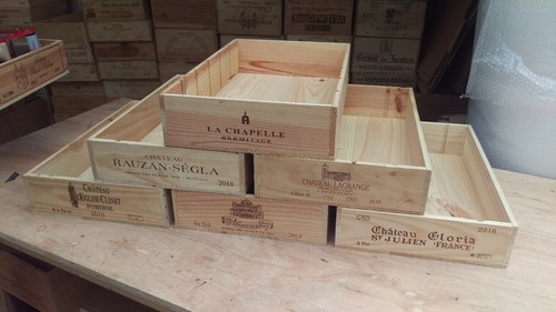 Wooden wine box crate - box, ~