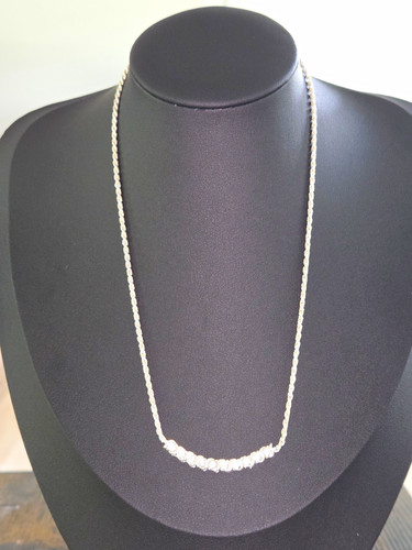 Silver tone rope chain - tone,