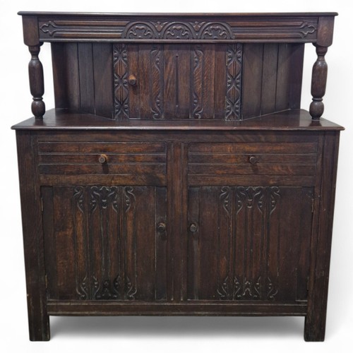 Victorian oak buffet dresser - buffet,