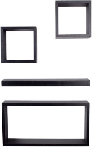 Floating cube wall shelves - floating,