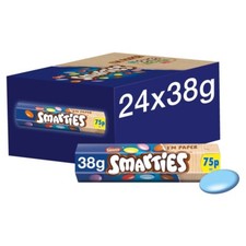 Smarties Milk Chocolate Tubes,  Pack of24 x 38 g,