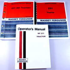 Massey Ferguson 231 Tractor Service Operators Parts Manual Catalog Overhaul Set