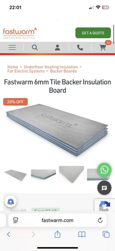 Fastwarm 6mm tile backer - fastwarm,