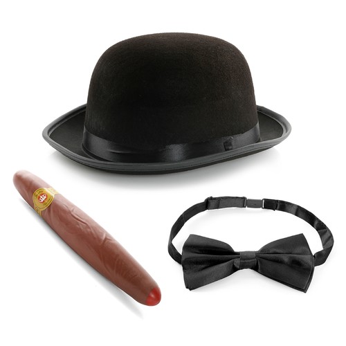 Churchill hat cigar - hat, bowtie