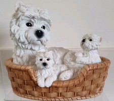 LEONARDO COLLECTION - "WESTIE AND PUP IN BASKET DOG STUDIES 2012 WEST HIGHLAND  