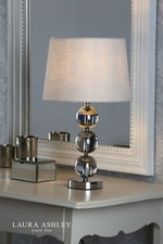NEW LAURA ASHLEY LA3756084 NICHOLAS SMOKED GLASS & CHROME TABLE LAMP BASE