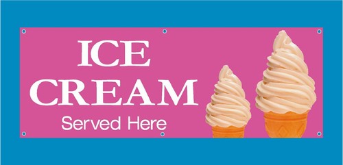 Ice cream pvc printed banner - ice,
