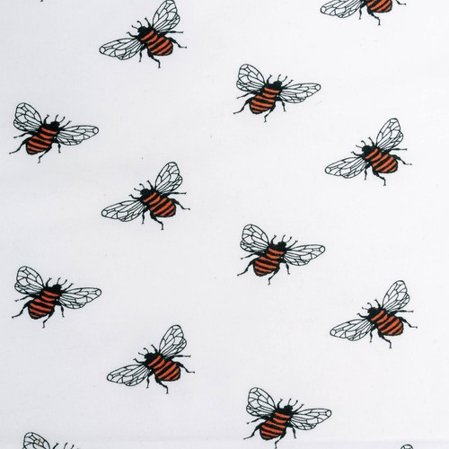 Bees white stretch jersey - white,