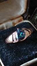 Vintage 1990s 14 Ct Rolled Gold Mystic Topaz Ring Size UK P US 7.5  Hallmarked!!