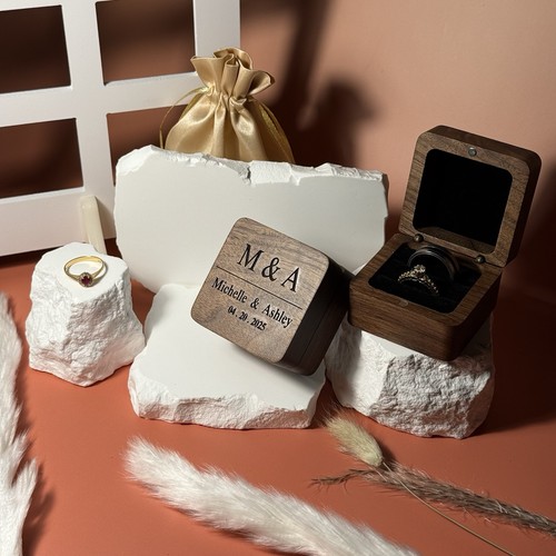 Custom engraved wooden ring - wooden,