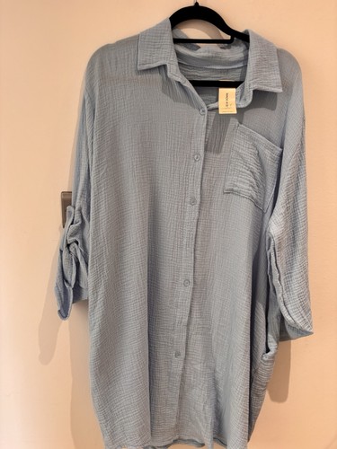 New light blue cheesecloth - new,