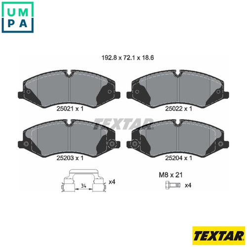 Brake pad set disc - brake,