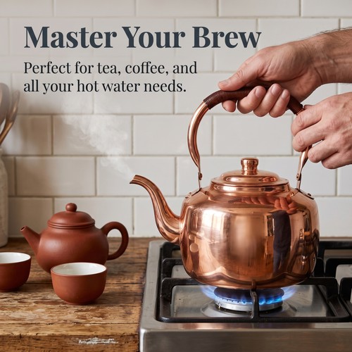 Copper tea kettle - stovetop,, 5l