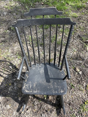 Rare antique black wooden - black,