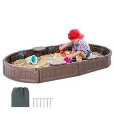 VEVOR Sandbox with Cover Oval