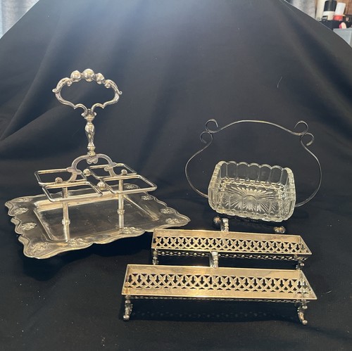 Vintage silver plate - plate, sugar
