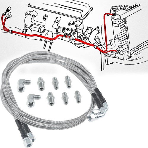 Braided transmission cooler - ss,