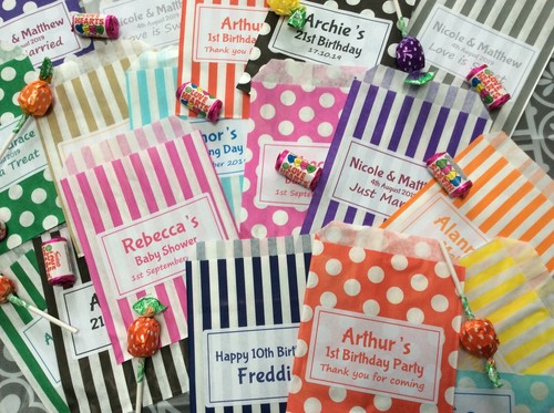 Personalised sweet bags - personalised,