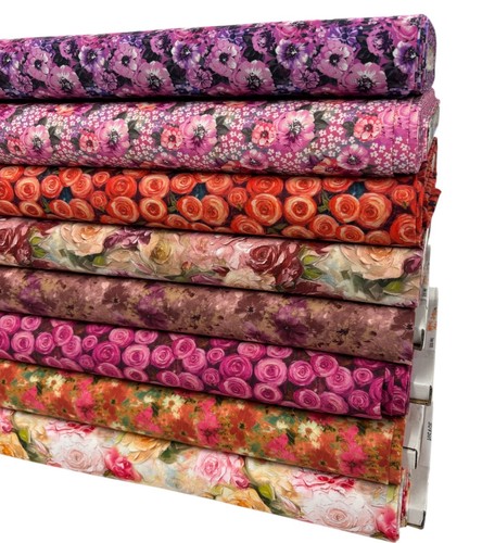 Bloom floral fabric cotton - floral,
