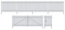 SSM316 Wills Modern OO/HO Modern Palisade Fencing and Gates