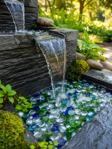 1kg glass pebbles - pebbles, stones