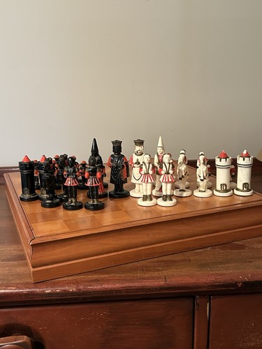 Antique vintage staunton chess - antique,