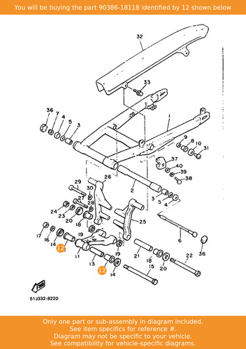 Yamaha bush 90386 18118 oem - yamaha, 90386-18118