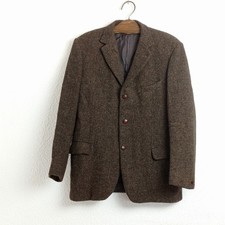 Thick Heavy HARRIS TWEED Manor House Mens Jacket Coat Vintage Virgin Wool