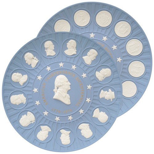 Wedgwood jasper blue plates - blue,