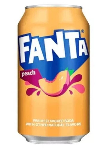 Fanta peach cans 355ml - fanta, |