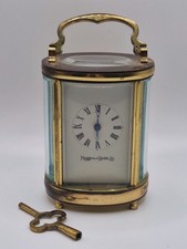 Vintage Mappin & Webb Miniature Brass Carriage Clock & Key - Requires Attention
