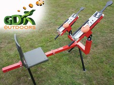 SEATED DOUBLE 3/4 PRO, SELF COCKING CLAY PIGEON TRAP,MANUAL,*PACKAGE -150 CLAYS*