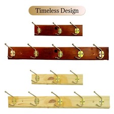 STRONG WOODEN WALL COAT HANGER