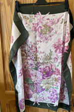 VALENTINO Silk Scarf Size 90 Floral Print  Pink / Purple / Green. New with Tags.
