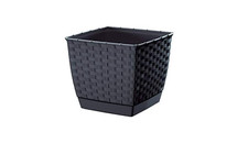 Square Plant Pot Ratolla Elegant Garden Planters Indoor Outdoor Anthracite